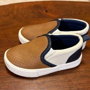 OshKosh B'gosh Brown and White Kids Sneakers